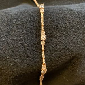 Gold color tennis bracelet 925 with CZ stones